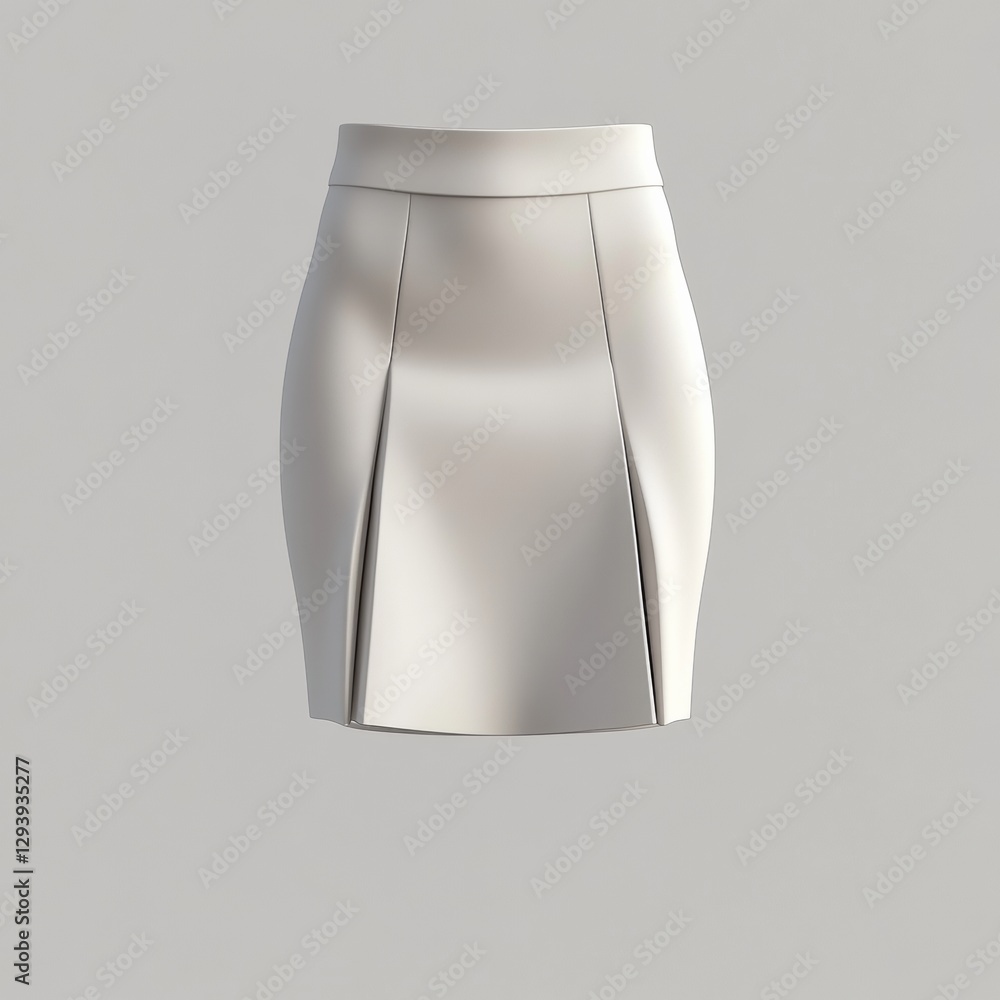Poster simple 3d design of pencil skirt with sharp edges and smooth finish