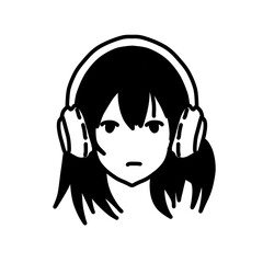 illustration of a person's face icon with a simple drawing style