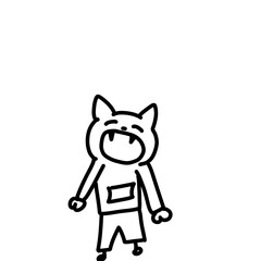 illustration of cute cat pictures, simple and can be used for design