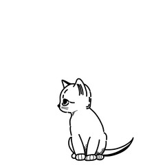 illustration of cute cat pictures, simple and can be used for design