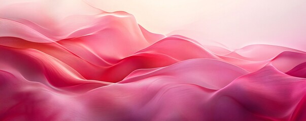 Obraz premium Abstract pink and red waves creating a dynamic and elegant composition
