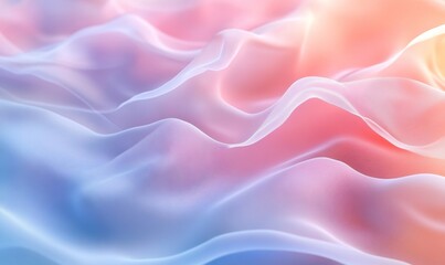 Fototapeta premium Abstract pastel colored fabric flowing and waving creating a dreamy and ethereal atmosphere