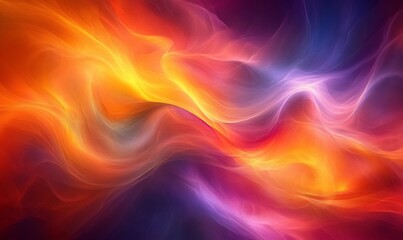 Fototapeta premium Colorful abstract waves flowing seamlessly, creating a dynamic and vibrant background, perfect for digital art, presentations, and modern design projects