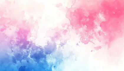 Abstract Pastel Watercolor Background, Pink, Blue, and Purple, Soft and Dreamy Texture