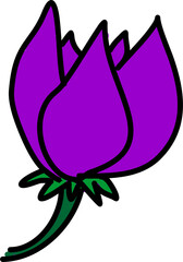 vector illustration of a purple flower