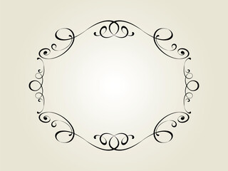 6058.eps  vintage frame with floral ornament