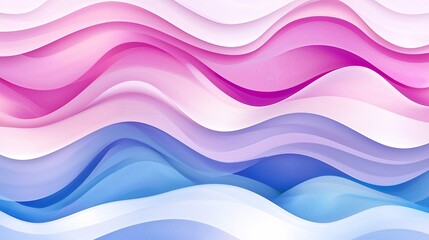 Abstract Wavy Background in Blue Purple and White Soft Blended Colors