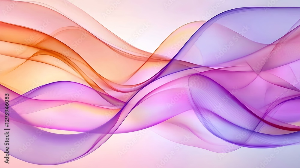 Poster abstract wavy pattern design with gradient colors on white background