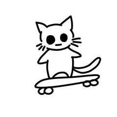 illustration of cute cat pictures, simple and can be used for design