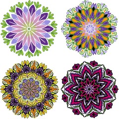 Mandara set, beautiful and luxurious colors and for coloring together.