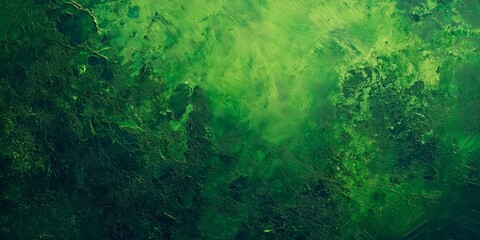 Obraz premium A rich, layered green texture creating a lush and vibrant atmosphere.