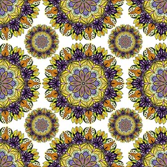 Beautiful and luxurious continuous colorful background, suitable for clothing patterns and interior wallpaper decorations.