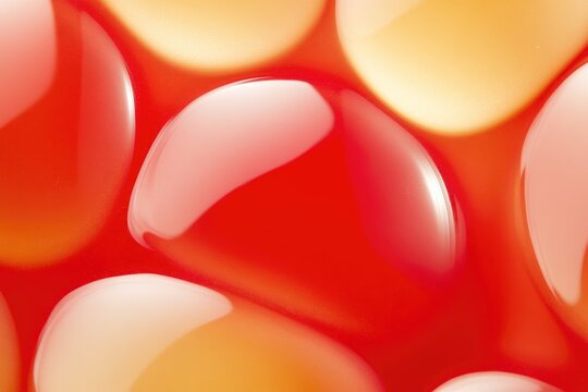 Bright, glossy droplets create vibrant abstract pattern with ric