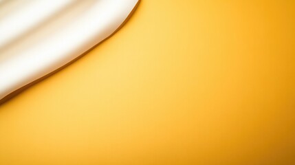 Soft white waves contrast against vibrant yellow background, cre