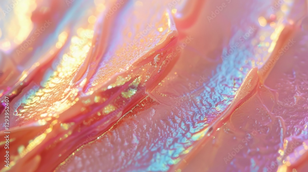 Leinwandbilder light refracts through delicate water droplets, creating a shimmering effect on a glossy surface, sh