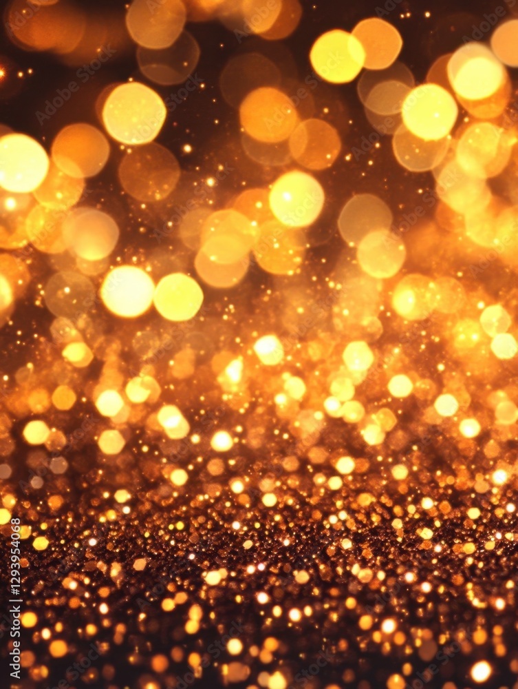 Aufkleber shimmering golden bokeh background with sparkling light effect for festive celebration and elegant d