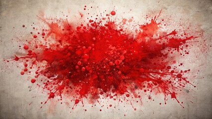 Vibrant Red Splatter Artwork on Canvas , painting, art,  painting, art