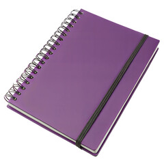 Elegant Purple Spiral-Bound Notebook, notebook and pen