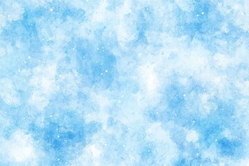 Obraz premium Serene watercolor wash of light blue and white hues creating a calming and dreamy abstract background with scattered dots evoking a sense of tranquility and spaciousness