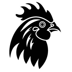 Obraz premium rooster head vector