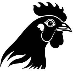 Fototapeta premium rooster head vector illustration