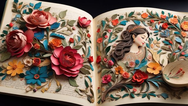 1. **Ancient Medieval Illuminated Manuscript with Gregorian Chant Music**