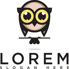 Mobile Dark brown owl logo with a modern minimalist creative design. A symbol of warmth, intelligence and professionalism. Suitable for branding, business and corporate visual identity