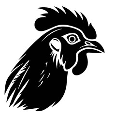 rooster head vector