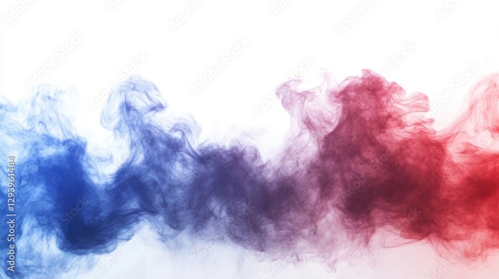 Poster ethereal dance of vibrant smoke in captivating hues against a pristine white canvas creating a mesme