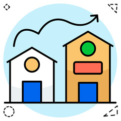 A colored design icon of divine equipment