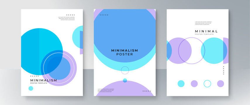 A set of three colorful book covers featuring bold geometric shapes, perfect for art and design publications. - Powered by Adobe