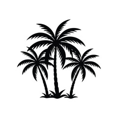 Obraz premium Palm Tree Silhouette Vector Design