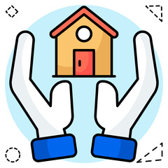 A beautiful design icon of mobile flight booking