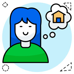 A trendy design icon of buoy