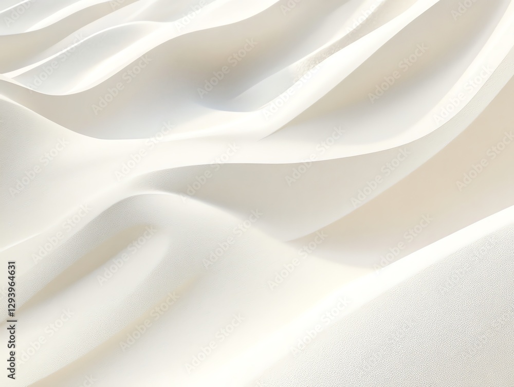 Poster abstract white sand dunes texture with soft light and smooth curves