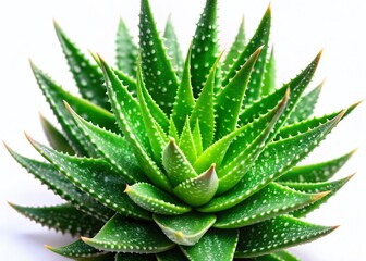 Aloe Vera Plant Isolated on White Background -  High-Resolution Stock Photo