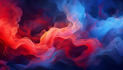 Obraz premium abstract smoke background with red and blue fog