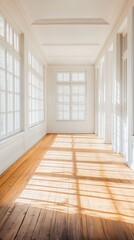 Obraz premium Elegant Empty Room with Sunlight and Classic Architecture