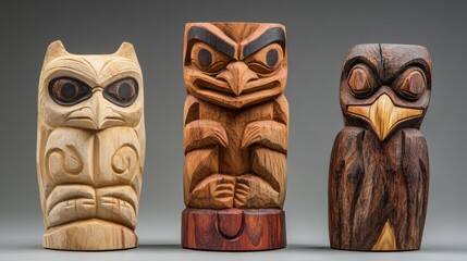 sculptures made of wood