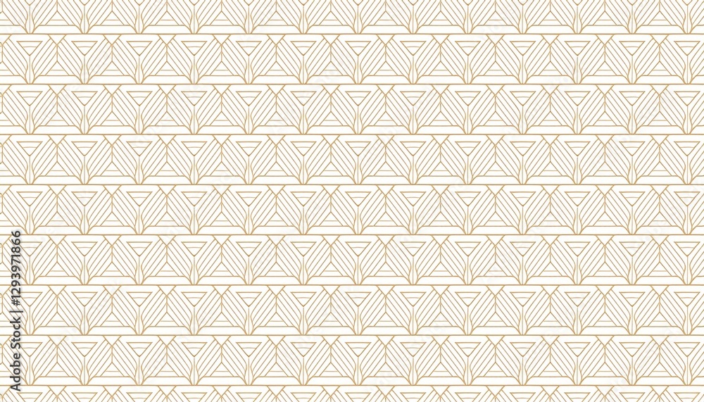 Poster abstract simple geometric vector seamless pattern with gold line texture on white background. genera