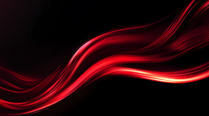 Red glowing lines on a dark canvas