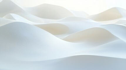Fototapeta premium Soft White Waves of Paper in a Minimalist Artistic Arrangement