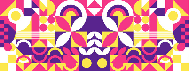 Geometric pattern background in purple color