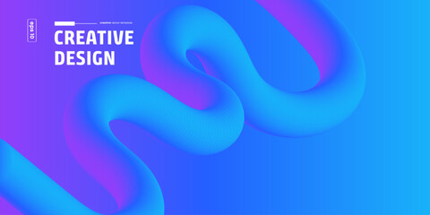 Abstract Blue Swirls Creative Design Fluid Background Gradient