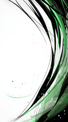 Black and green vector background with white space for text or design
