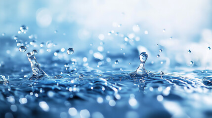 Realistic water drops liquid transparent raindrop splash vector illustration