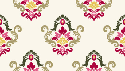 geometric ethnic vintage texture vector art design. textile fashion pattern line ikat seamless pattern and batik fabric texture asian background wallpaper geometry indian. Ethnic abstract ikat art .