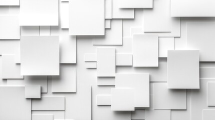 White squares overlap, studio background, texture, design