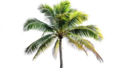 Isolated palm tree on a transparent background