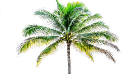 Isolated palm tree on a transparent background